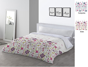 JVR - Funda nórdica Greta color Rosa o Turquesa