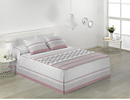 Colcha Edredón Haití color Rosa o Turquesa