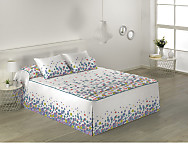 Colcha Edredón Helen color Rosa o Turquesa