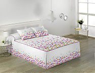 Colcha Edredón Helen color Rosa o Turquesa