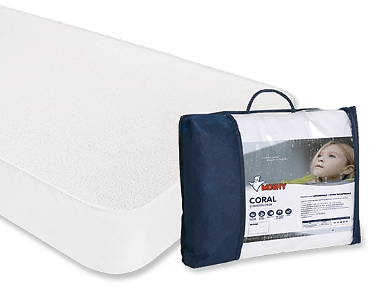 Moshy - Cubrecolchón impermeable rizo Coral alto 30cm