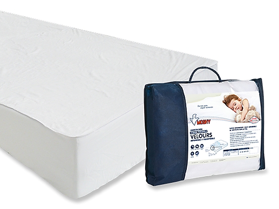 Moshy - Cubrecolchón impermeable aterciopelado Velours alto 30cm