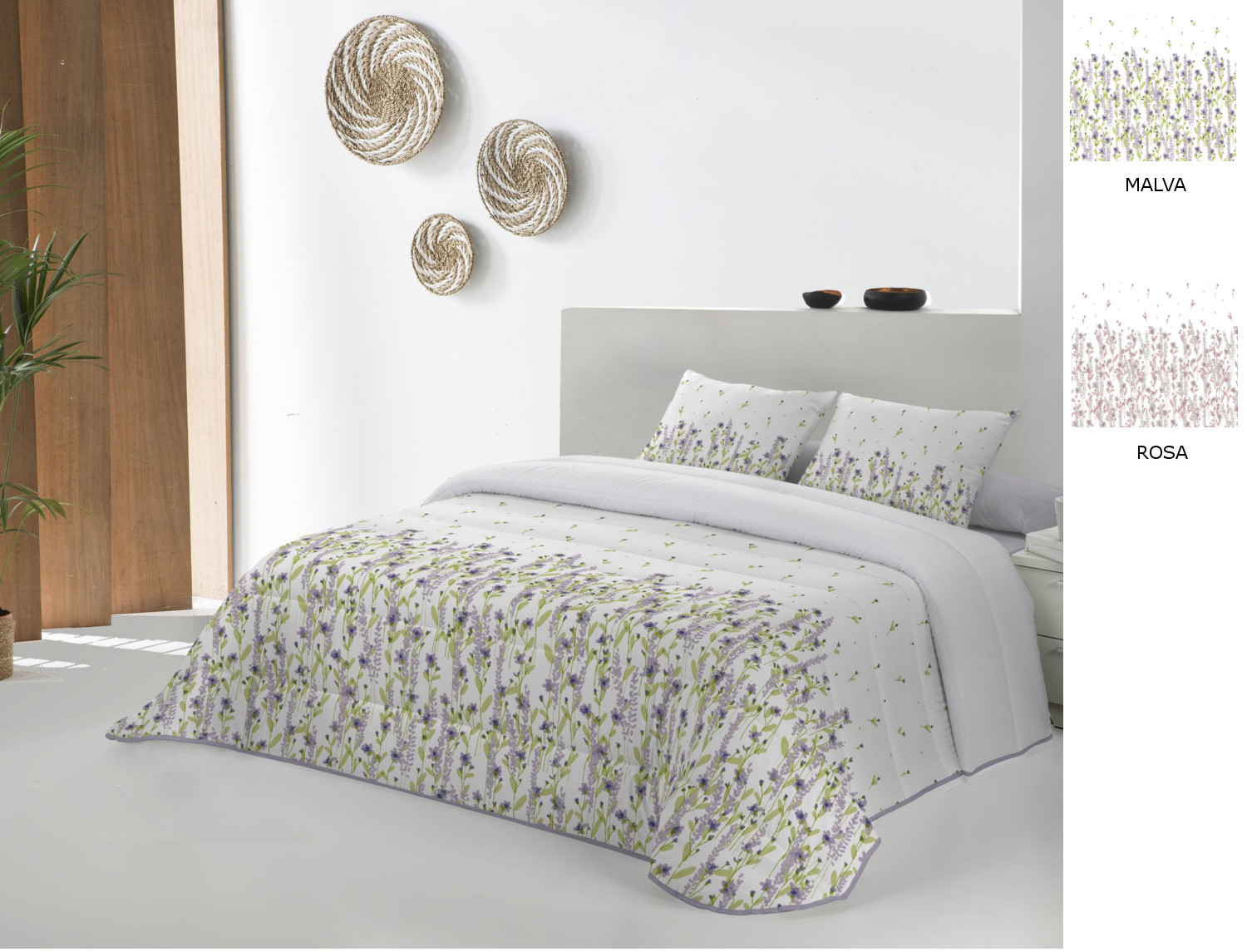 JVR Edredón Conforter Nórdico Holly color Malva o Rosa