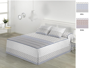 JVR - Colcha Edredón Jaipur color Azul o Rosa