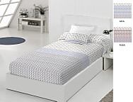 Edredón ajustable Jaipur color Azul o Rosa