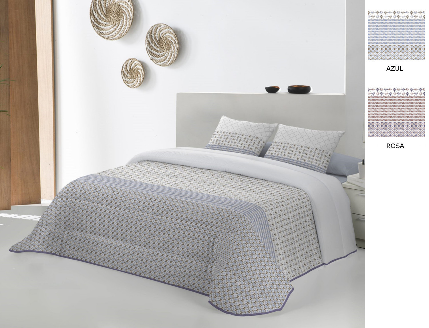 JVR Edredón Conforter Nórdico Jaipur color Azul o Rosa