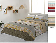 Colcha Bouti Lanes color Azul/Rojo o Dorado