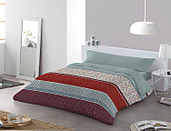 Funda nórdica Lanes color Azul/Rojo o Dorado