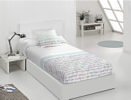 Edredón ajustable Miami color Gris o Turquesa