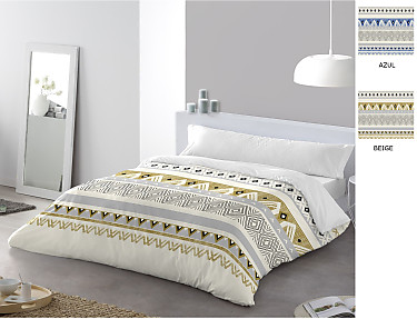 JVR - Funda nórdica Bambú color Azul o Beige