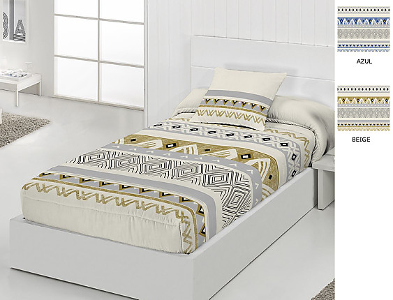 JVR - Edredón ajustable Bambú color Azul o Beige