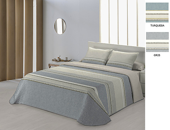 JVR - Colcha Bouti Nador color Gris o Turquesa