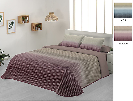 JVR - Colcha Bouti Siero color Azul o Morado