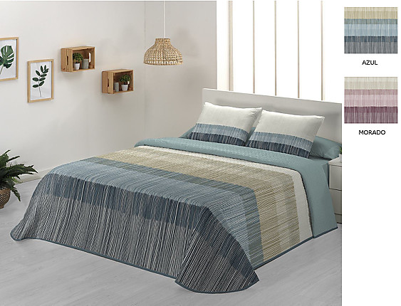 JVR - Colcha Bouti Tineo color Azul o Morado