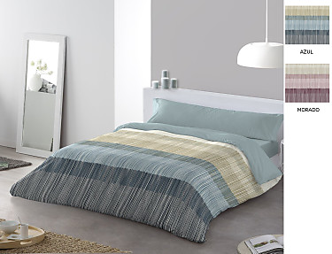 JVR - Funda nórdica Tineo color Azul o Morado