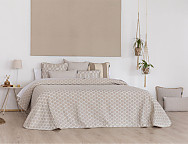 Colcha Jacquard Caños color Blanco, Beige, Rosa o Turquesa