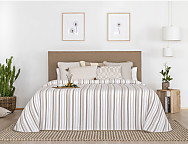 Colcha Jacquard Lances color Azul, Beige o Rosa