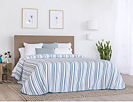 Colcha Jacquard Lances color Azul, Beige o Rosa