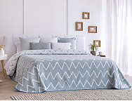 Colcha Jacquard reversible Palos color Beige, Rosa o Turquesa