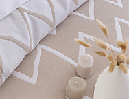 Colcha Jacquard reversible Palos color Beige, Rosa o Turquesa