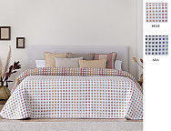 Colcha Jacquard reversible Cox color Azul o Beige