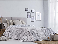 Haz clic para ampliar Colcha Jacquard reversible Ares color Azul o Mostaza