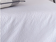 Colcha Jacquard Moraira color Blanco, Gris o Turquesa