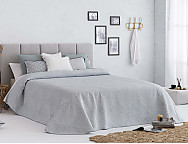 Colcha Jacquard Moraira color Blanco, Gris o Turquesa