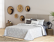 Colcha Jacquard Libia color Blanco o Gris