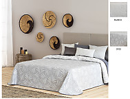 Colcha Jacquard Libia color Blanco o Gris