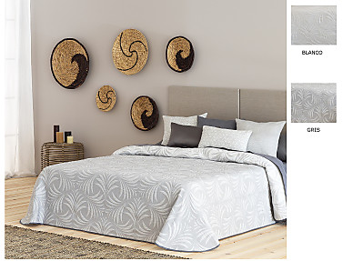 Confecciones Paula - Colcha Jacquard Libia color Blanco o Gris