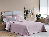 Colcha Jacquard Onda color Blanco o Rosa