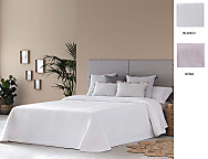 Colcha Jacquard Onda color Blanco o Rosa