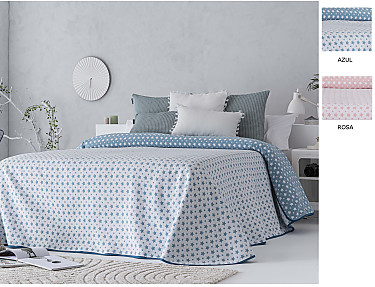 Confecciones Paula - Colcha Reversible Cometa color Azul o Rosa