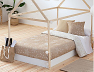 Colcha Reversible Stars color Beige o Rosa