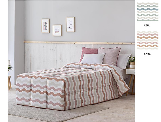 Confecciones Paula - Edredón Conforter Dunas color Nude o Turquesa