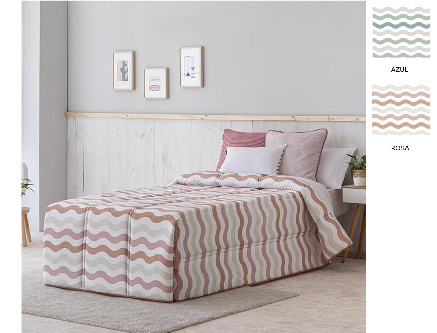 Confecciones Paula Edredón Conforter Dunas color Nude o Turquesa