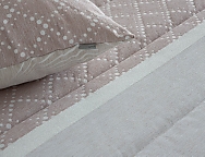 Edredón Jacquard Soba con fundas de cojín color 01 Gris o 02 Beige