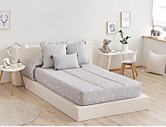 Edredón Ajustable Noche color Beige piedra o Turquesa