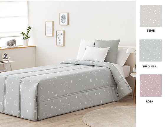 Confecciones Paula - Edredón Conforter Noche color Beige piedra o Turquesa