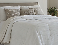 Edredón Sherpa Jacquard Salce con fundas de cojín color 01 Natural o 02 Beige