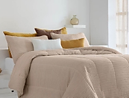 Edredón Sherpa Jacquard Salce con fundas de cojín color 01 Natural o 02 Beige