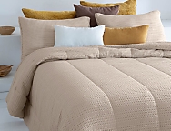 Edredón Sherpa Jacquard Salce con fundas de cojín color 01 Natural o 02 Beige