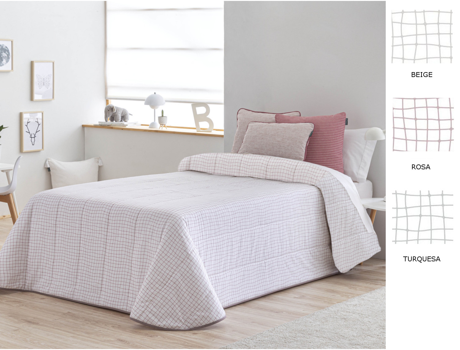 Confecciones Paula Bouti Grafico color Beige, Rosa o Turquesa