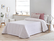 Edredón bouti Grafico doble relleno (200 gr) color Beige, Rosa o Turquesa