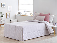 Edredón Conforter Grafico color Beige, Rosa o Turquesa