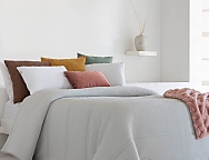 Edredón Jacquard Riaza con funda/s de cojín color 01 Blanco, 02 Beige ó 03 Gris