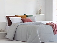 Edredón Jacquard Riaza con funda/s de cojín color 01 Blanco, 02 Beige ó 03 Gris