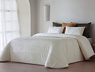 Edredón Jacquard Laredo con funda/s de cojín color 01 Blanco