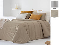 Edredón Jacquard Terciopelo Merce con funda/s de cojín color 01 Gris o 02 Lino